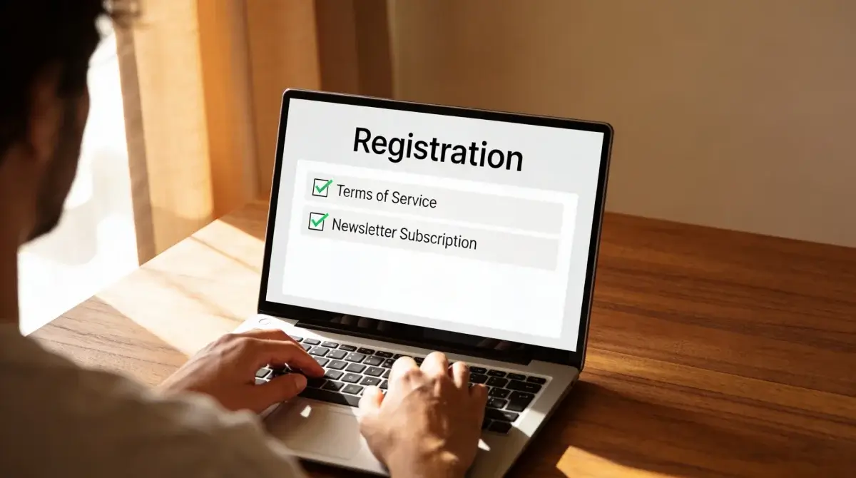 UK player registering for GamStop self-exclusion on a laptop screen